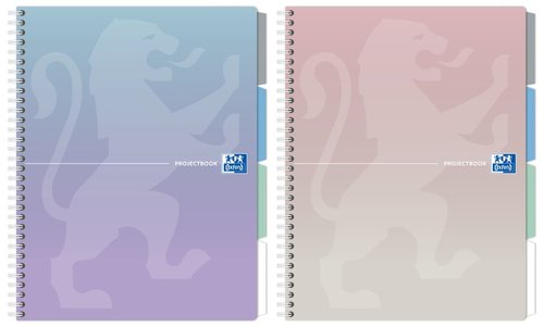 Oxford - Blok spirlov Oxford Projectbook A4/80 list, tverekovan, mix