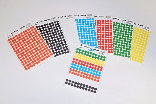 Samolepky koleka 8mm - 8 barev / 241