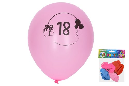 Balnek nafukovac 30 cm -slo&quot;18&quot;, 5ks (W025460)