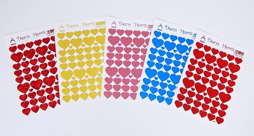 Samolepky Srdka - deco hearts /411/