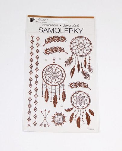Samolepka pokoj. plastick lapae sn s kamnky 14,5 x 25 cm / 15049