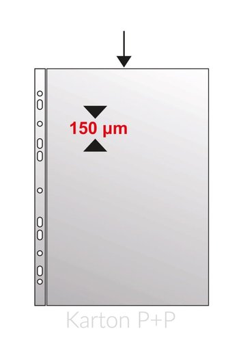 Karton P+P Prhledn obal A4 -&quot;U&quot; eurozvs, lesk 25ks