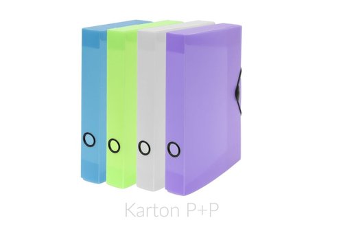 Karton P+P Krabice PP s gumou A4 maxi 60 Opaline Frosty fialová