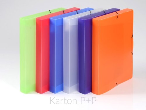 Karton P+P Krabice PP s gumou A4 Opaline oranov