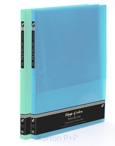 Karton P+P Katalogová kniha A4 PP 20 listů PASTELINI modrá
