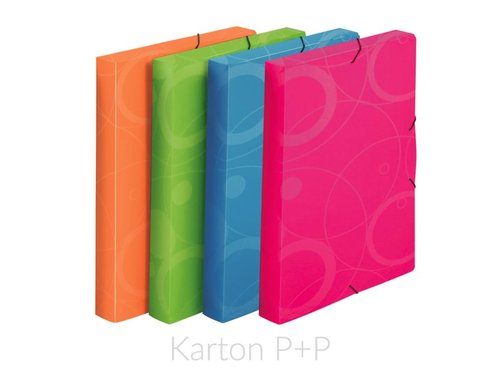 Karton P+P Krabice PP s gumou A4 NEO COLORI oranov