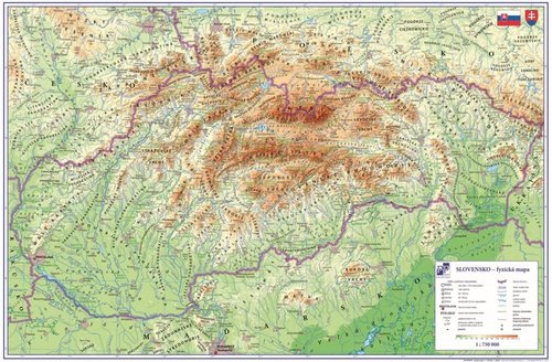 Karton P+P Podloka na stl - Mapa Slovensk republiky