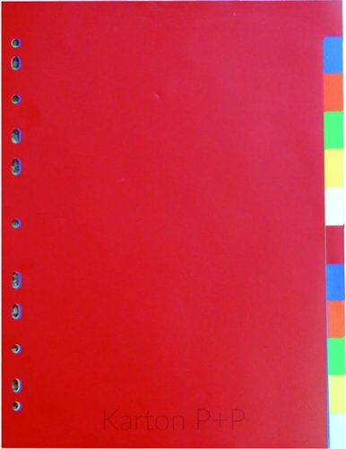 Karton P+P Rozdružovač A4, 2x6 barev PP 120my