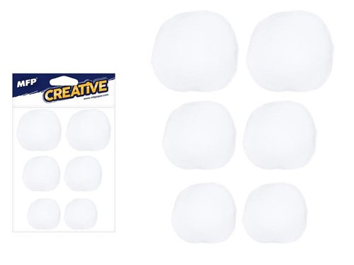 Kuliky Pompom 4,6,8cm/6ks bl