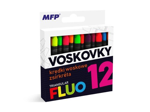Voskovky MFP fluo 12 barev - trojhranné