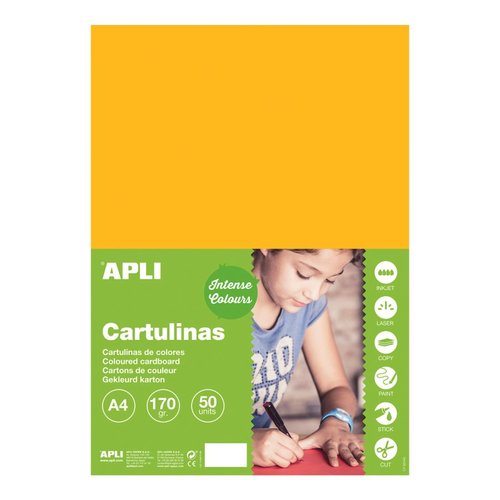 APLI barevn papr, A4, 170 g, zlat lut