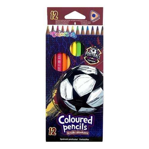 Colorino pastelky trojhrann - Football, 12 barev