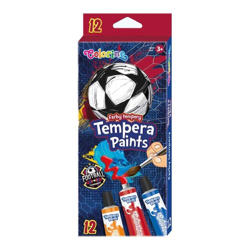 Colorino temperov barvy - Football, tuba, 12 ml, 12 barev