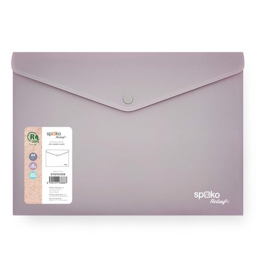 Spoko ReLeaf oblka s drukem, A5, PP, SoftTouch, fialov