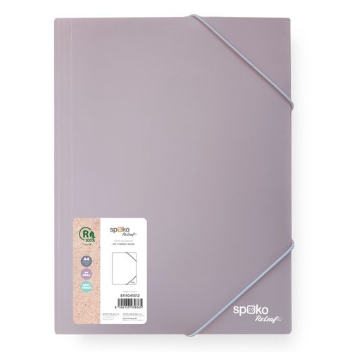 Spoko ReLeaf spisov desky s gumikou, A4, PP, SoftTouch, fialov