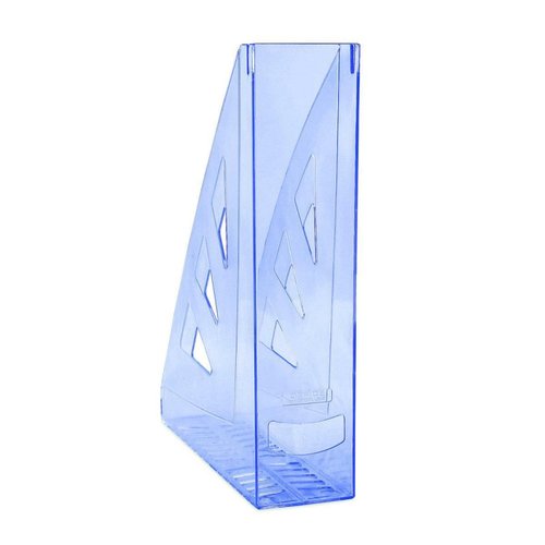 Office Products stojan na asopisy, A4/70 mm, transparentn modr
