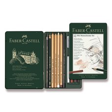 Faber-Castell Grafitová tužka Pitt Monochrome sada 12 kusů