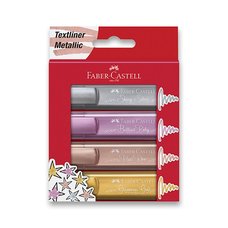 Faber-Castell Zvrazova  Textliner 46 Metallic sada 4 barev