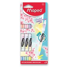 Zvrazova Maped Fluo Peps Duo Pastel sada, 3 ks