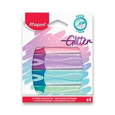 Zvýrazňovač Maped Fluo Peps Classic Glitter sada 4 barev