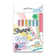 Popisova Sharpie S-Note Duo souprava, 8 barev