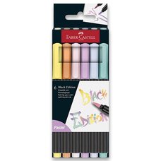 Fixy Faber-Castell Black Edition Brush 6 barev, pastel