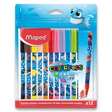 Dtsk fixy Maped Color&#039;Peps Ocean Life Decorated 12 barev