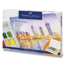 Akvarelov barvy Faber-Castell s paletkou 12 barev
