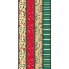 Drkov balic papr Kraft Holly 2 x 0,7 m, mix motiv