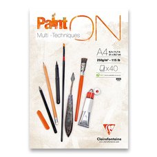 Blok Clairefontaine Paint on White A4, 40 list, 250 g