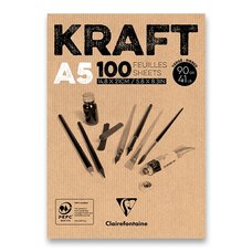 Blok Clairefontaine Brown Kraft A5, 100 list, 90 g