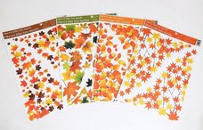 Dekorace okenn rohov 42x30 cm Podzimn list
