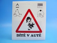 Samolepka &quot;Dt v aut&quot; - dvka
