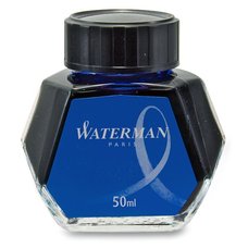 Lahvičkový inkoust WATERMAN tmavě modrý omyvatelný, 50 ml