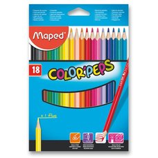 Pastelky MAPED ColorPeps, 18 barev