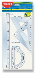 Plastov pravtko MAPED Crystal, 4dln sada