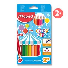Pastelky MAPED Jumbo, 12 barev