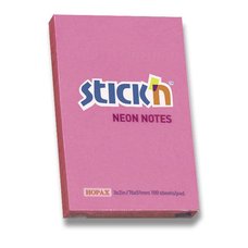 Samolepicí bloček Hopax Neon Stick Notes - 76×51 mm, růžový