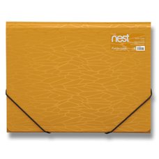 FolderMate Tchlopov desky s gumou Nest - A4, zlatolut