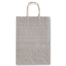 Papírová taška Allegra - 220 x 100 x 270 mm, vel. S, stříbrná