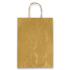 Papírová taška Allegra, 260 x 120 x 360 mm, vel. M, zlatá