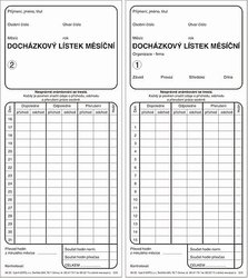 Dochzkov lstek msn - pchaka dvojlist   2 x 90 x 208 mm