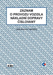 Zznam o provozu vozidla nkladn dopravy  A4  slovan
