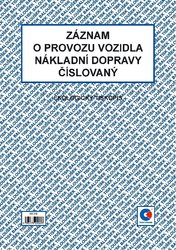 Zznam o provozu vozidla nkladn dopravy  A4  slovan