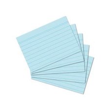 Herlitz - Karty do kartotky A7, modr, linka