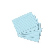 Herlitz - Karty do kartotky, A8, modr, linka