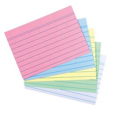 Herlitz - Karty do kartotky, A7, mix barev