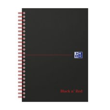 Oxford - Blok spirlov Oxford Black n&#039;Red Notebook A5/70 list tverekovan