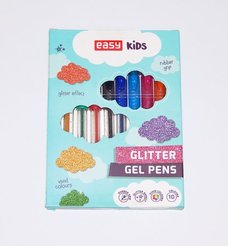 Pero gelov sada 10 ks EASY kids glitter / 928608