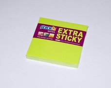 Bloek samolepc Extra Sticky, 76x76 mm, 90 lstk, neon zelen /21672/